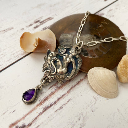 Sparkles the Mermaid with Teardrop Amethyst