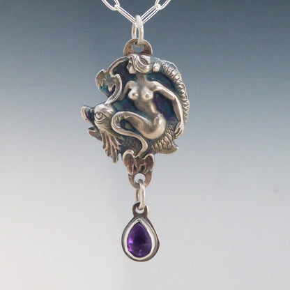 Sparkles the Mermaid with Teardrop Amethyst