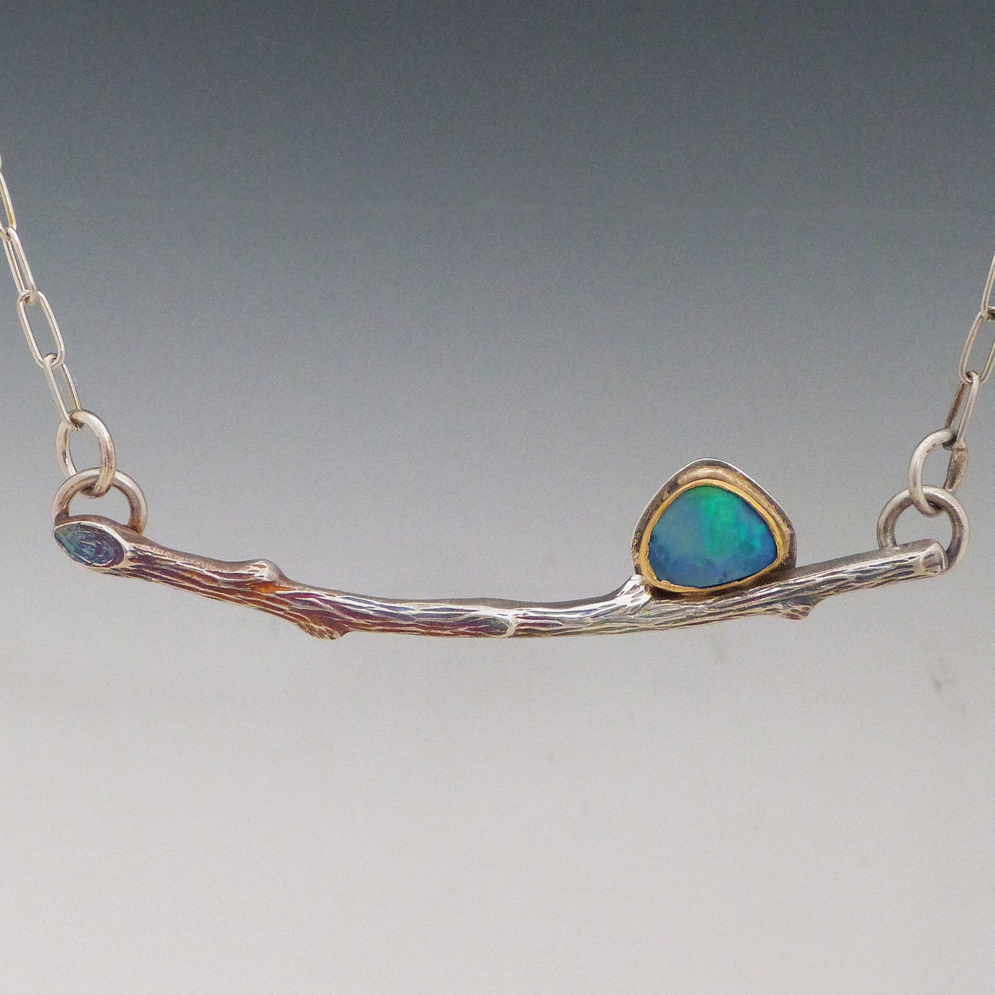 Boulder Opal Twig Necklace