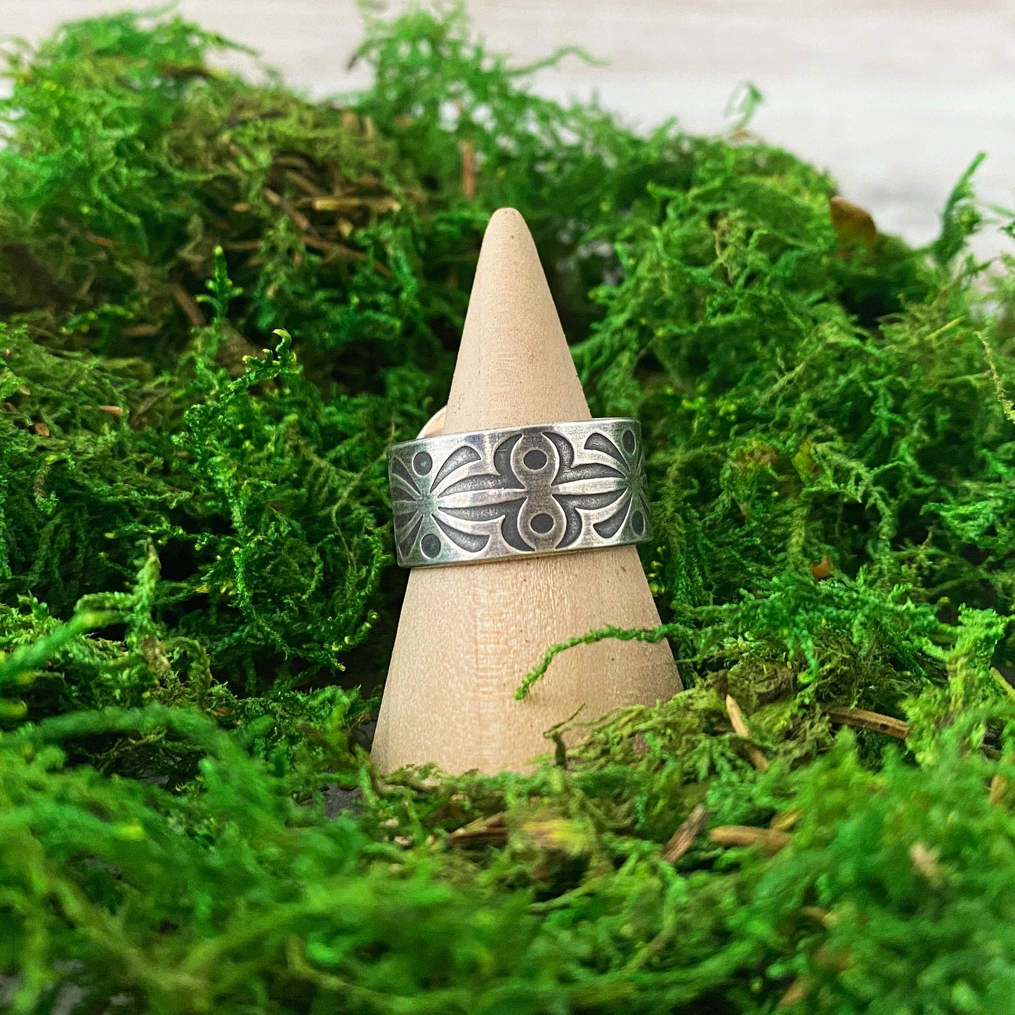 Fossilized Ammonite Gemstone Ring