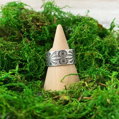 Fossilized Ammonite Gemstone Ring