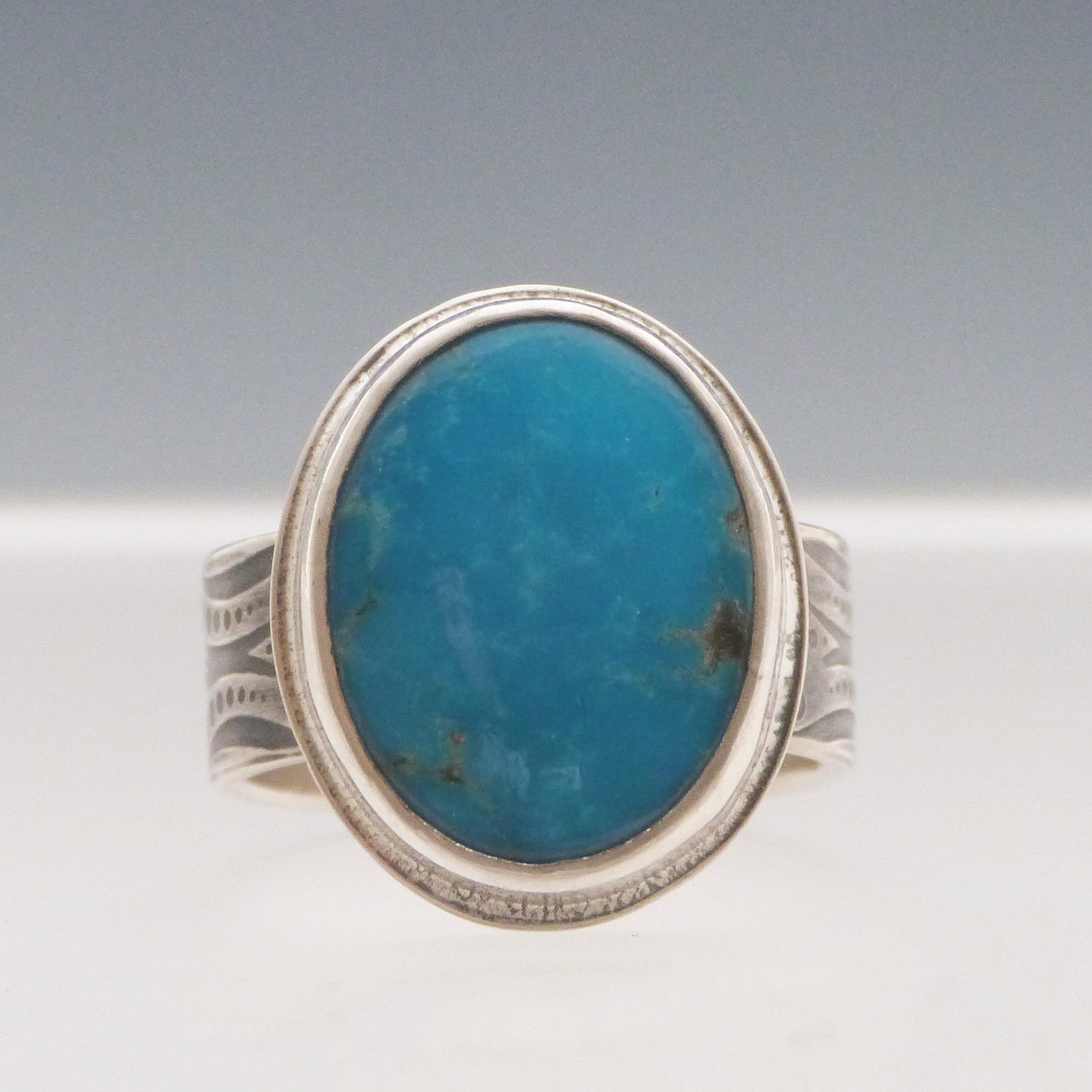 Bright Blue Turquoise Gemstone Ring