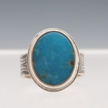 Bright Blue Turquoise Gemstone Ring