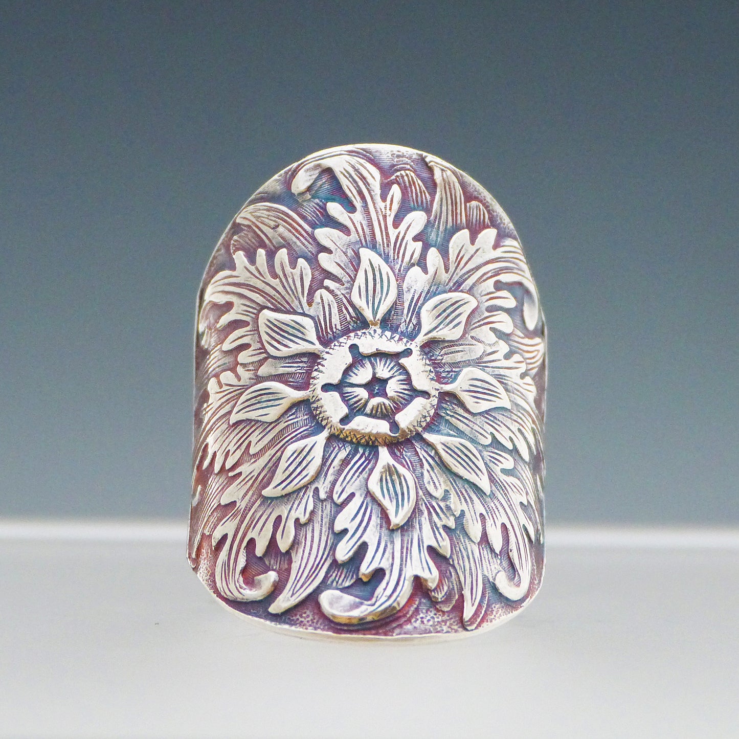 Leaf Mandala Saddle Ring