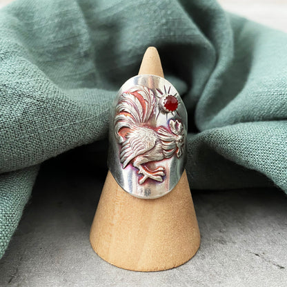 Carnelian Chicken Ring aka "Cock Ring"