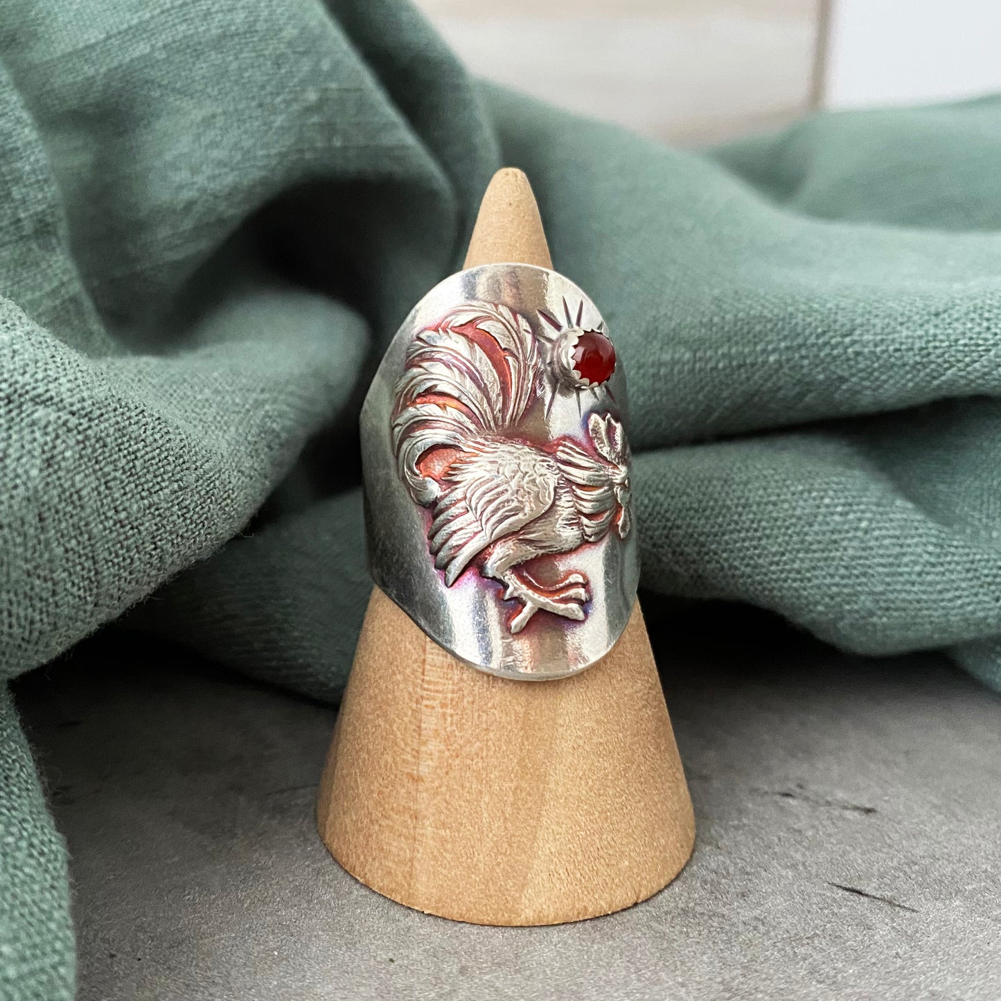 Carnelian Chicken Ring aka "Cock Ring"