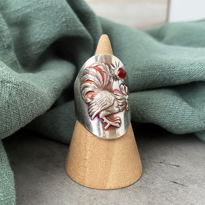 Carnelian Chicken Ring aka "Cock Ring"