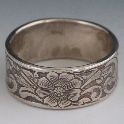 Floral Engraved Ring