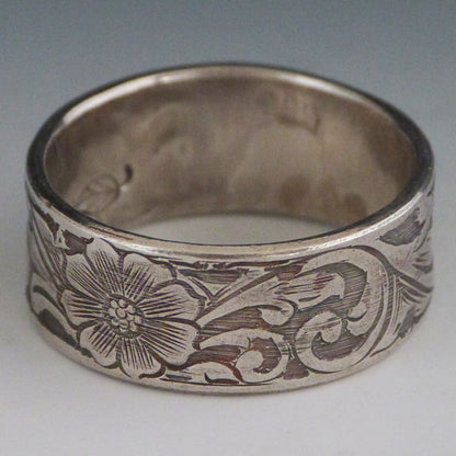 Floral Engraved Ring