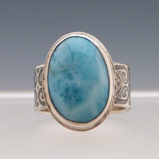 Oval Larimar Ring