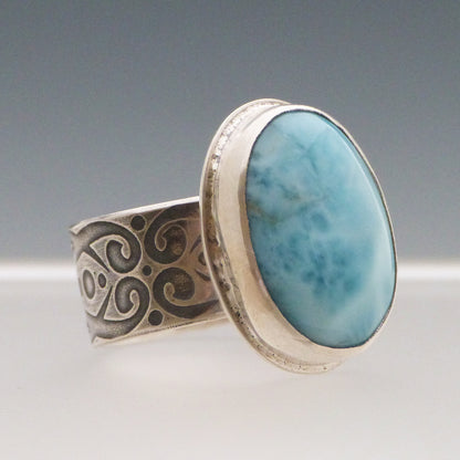 Oval Larimar Ring