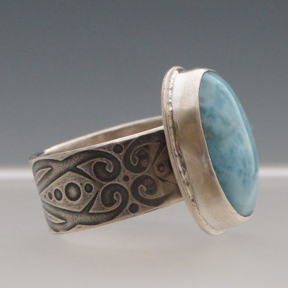 Oval Larimar Ring
