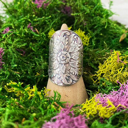 Leaf Mandala Saddle Ring