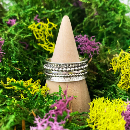 Floral Sterling Spinner Ring