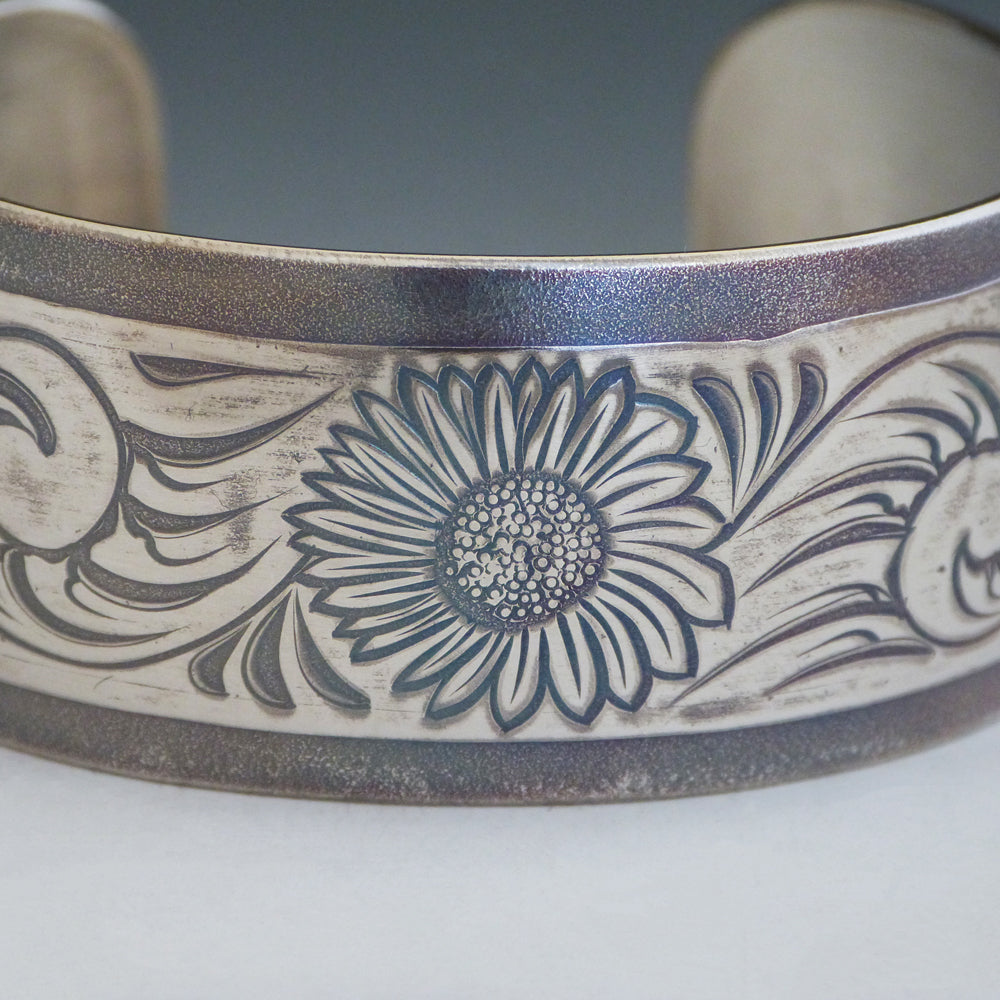 Floral Patterned Cuff Bracelet