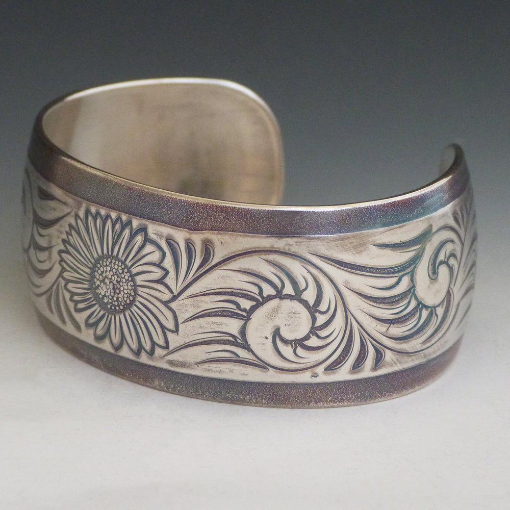 Floral Patterned Cuff Bracelet