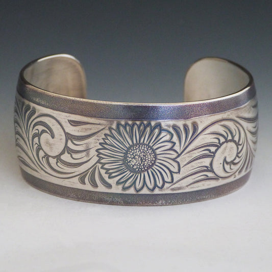 Floral Patterned Cuff Bracelet