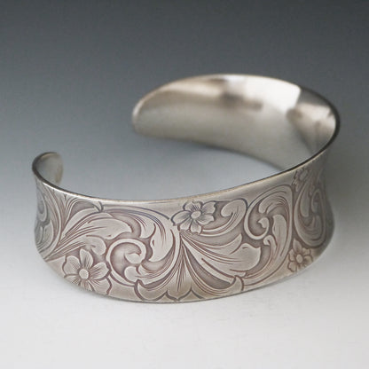 Engraved Floral Cuff