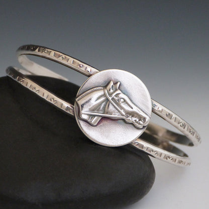 Horse cuff Sterling silver