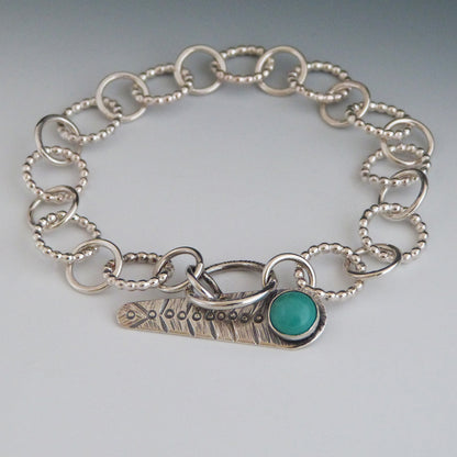 Hand Made Sterling Silver and Turquoise Chain