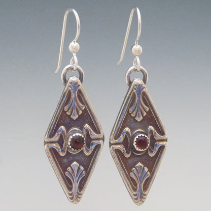 Garnet Art Deco Earrings