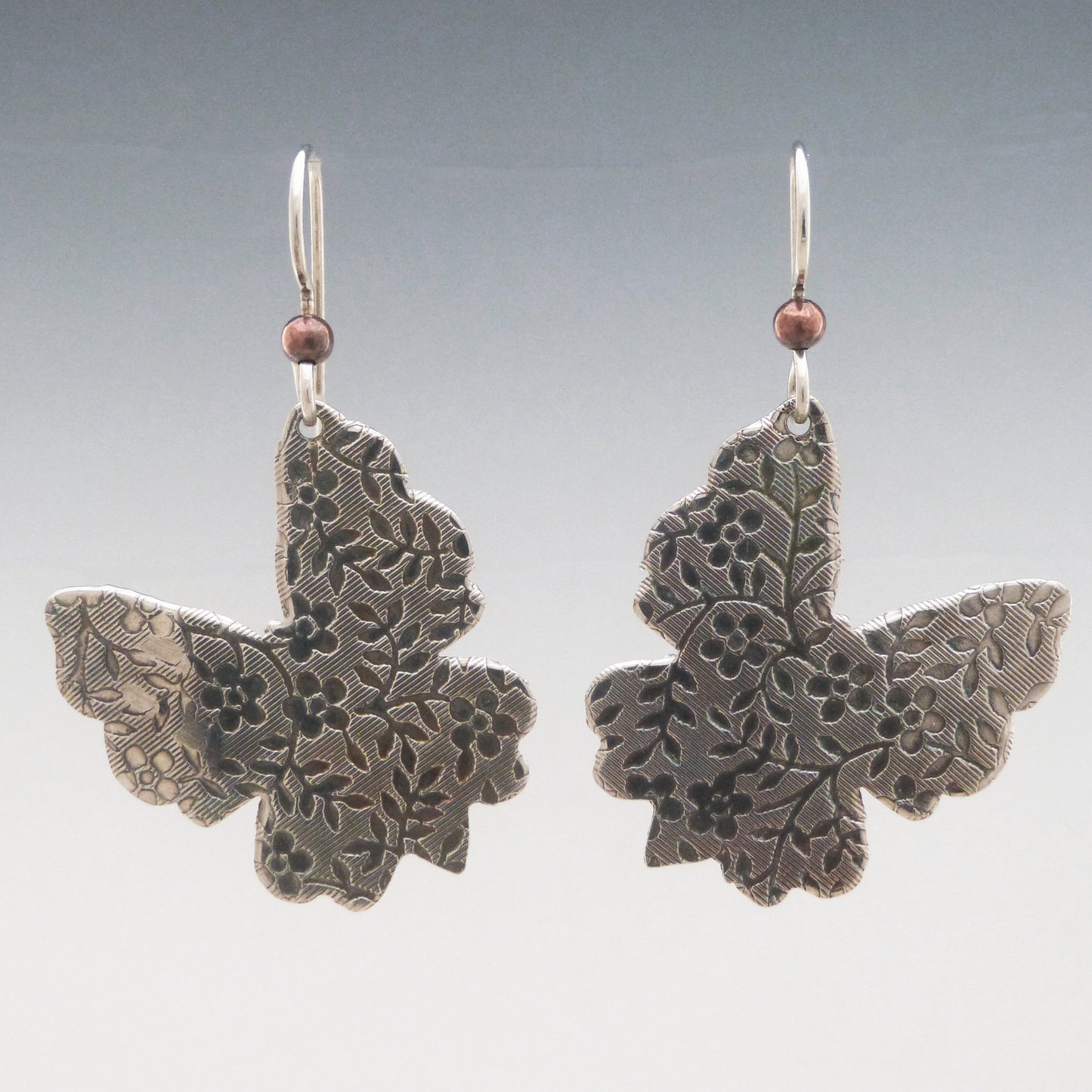 Stamped Butterfly Earrings