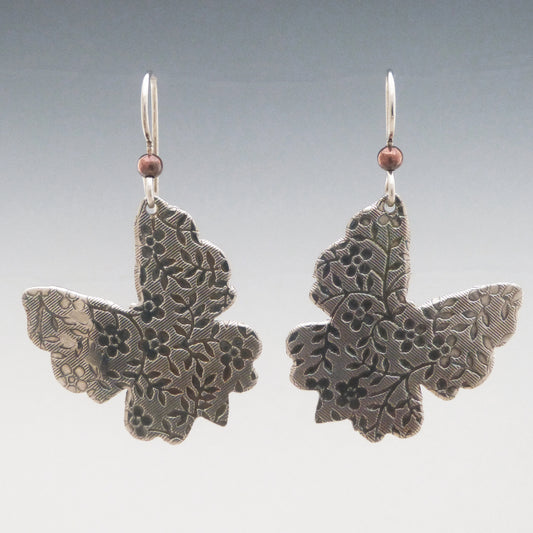 Stamped Butterfly Earrings