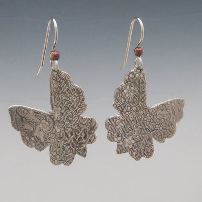 Stamped Butterfly Earrings