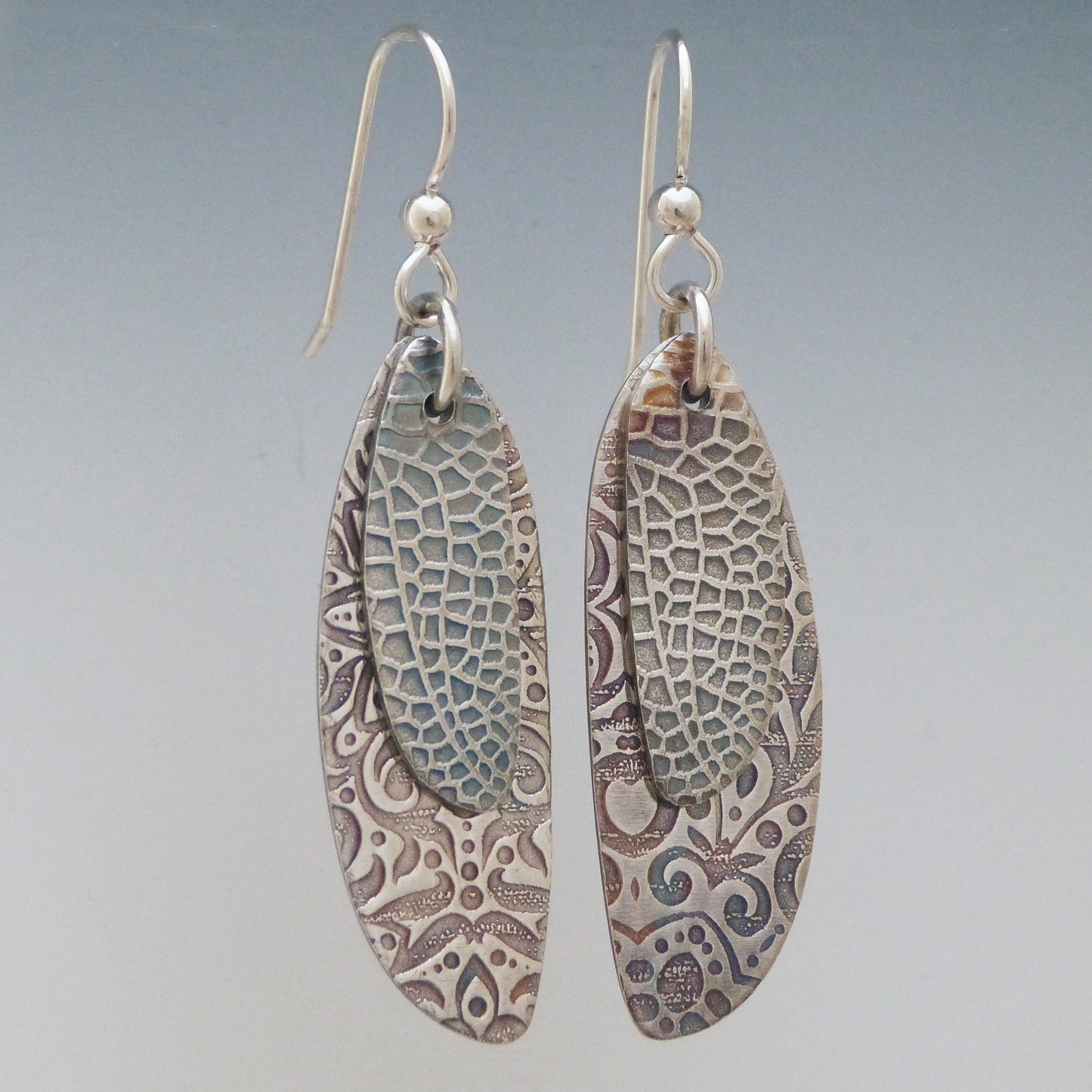 Silver Butterfly Wing Earrings