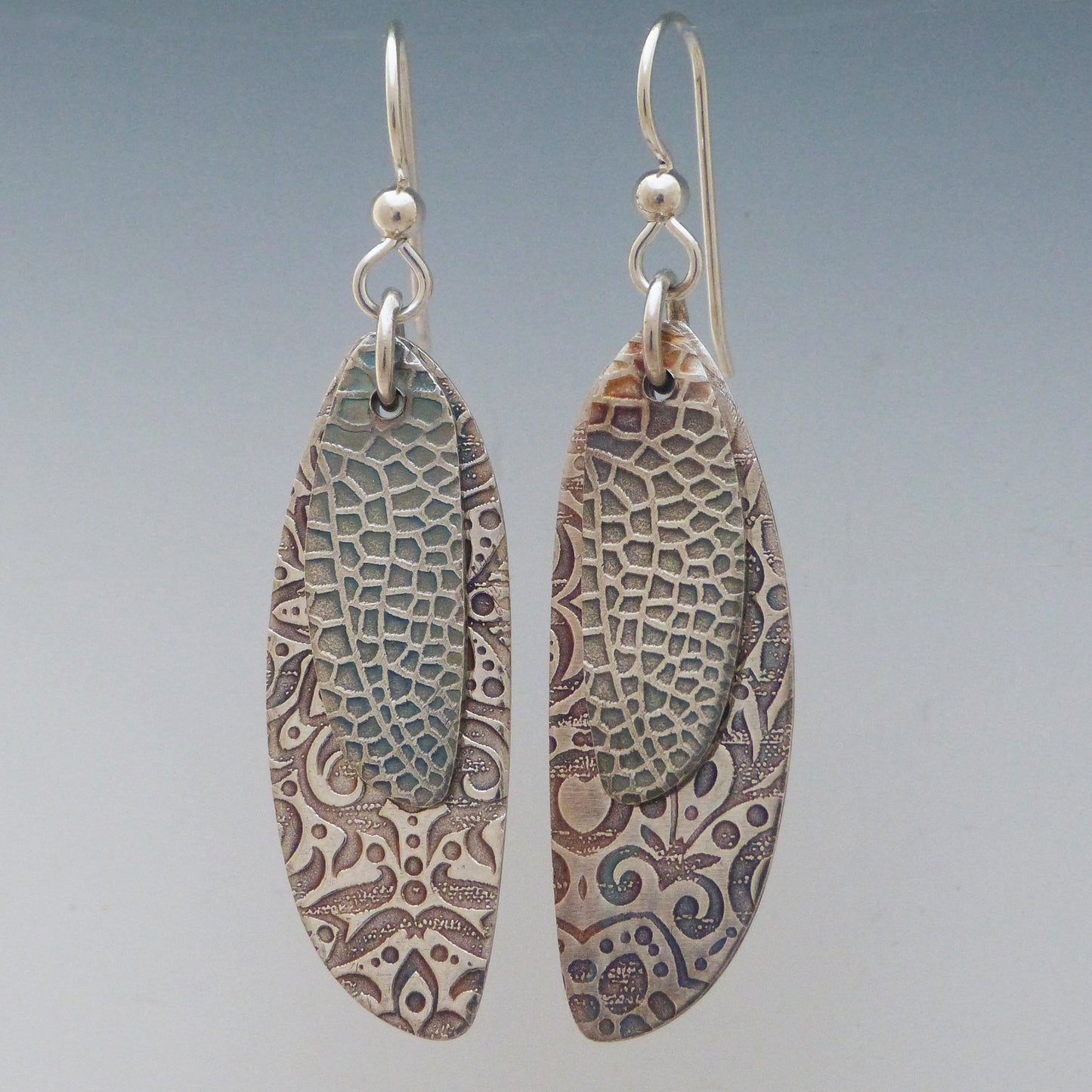 Silver Butterfly Wing Earrings