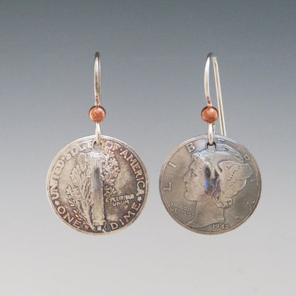 Mercury Dime Earrings
