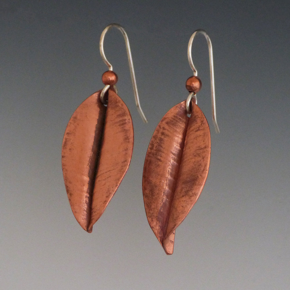 Copper Leaf Earrings
