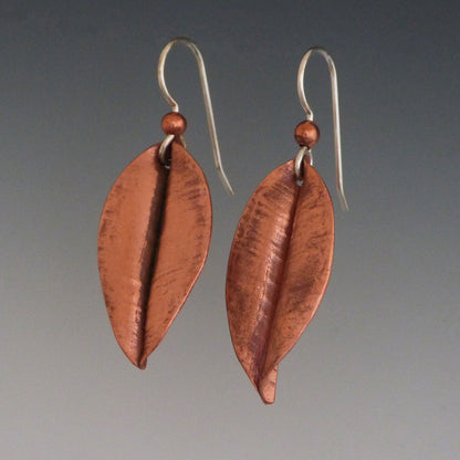 Copper Leaf Earrings