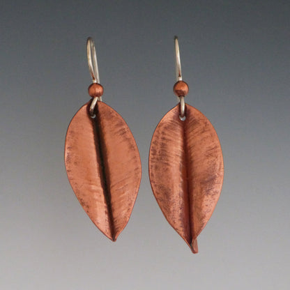 Copper Leaf Earrings