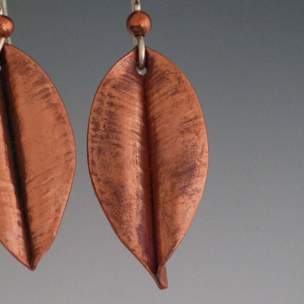 Copper Leaf Earrings
