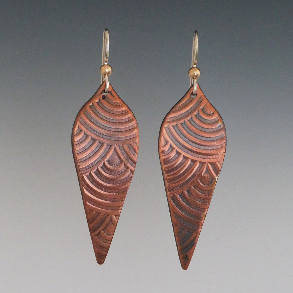 Copper Waves Earrings