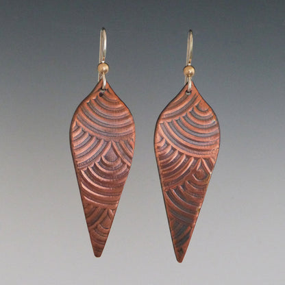 Copper Waves Earrings