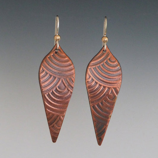 Copper Waves Earrings