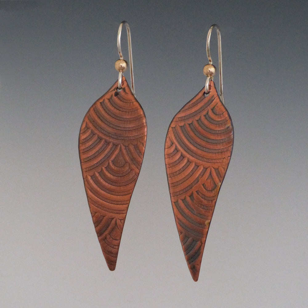 Copper Waves Earrings