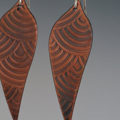 Copper Waves Earrings