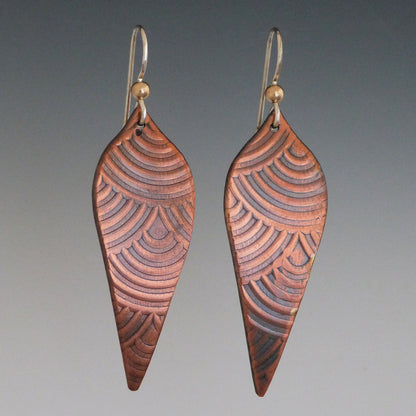Copper Waves Earrings