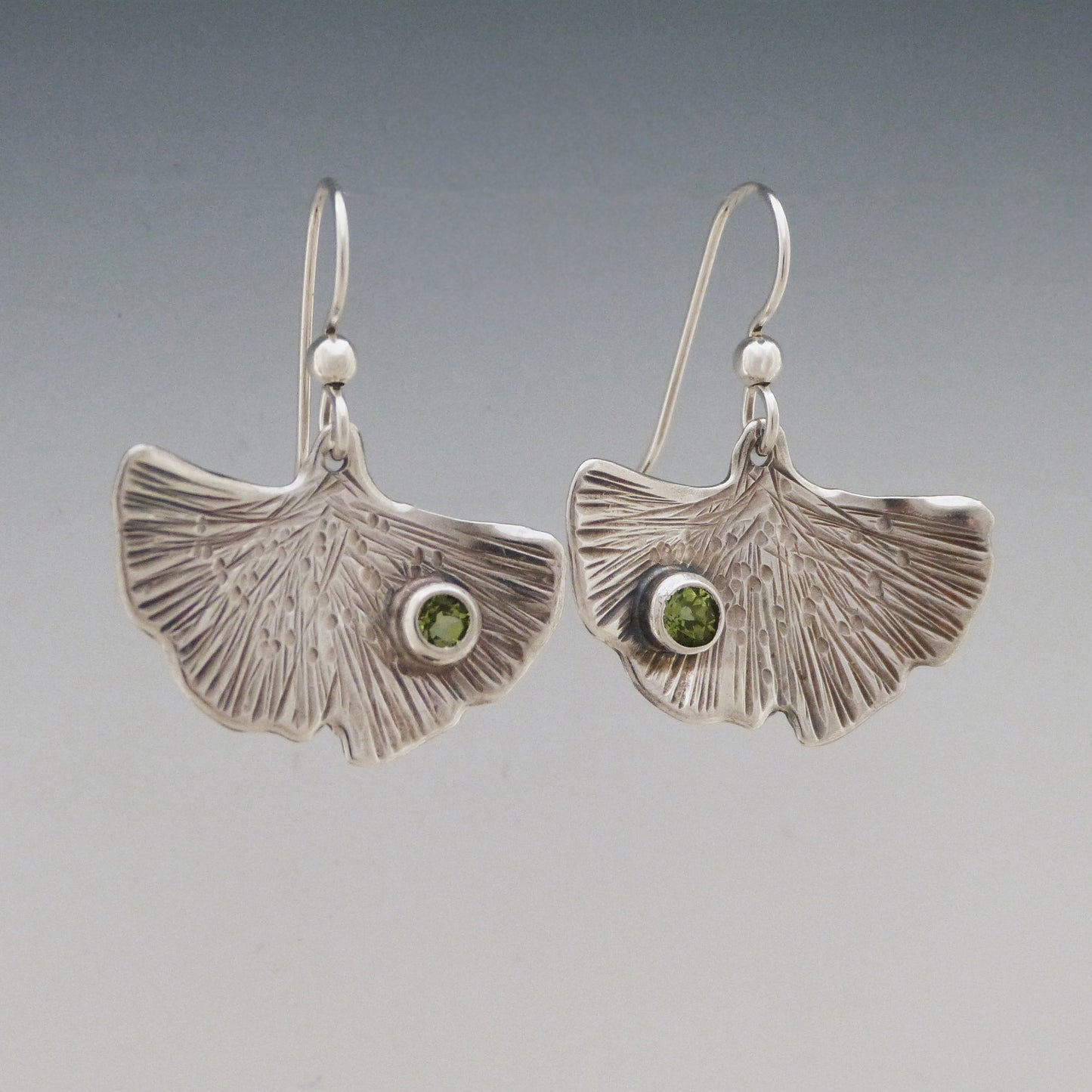 Faceted Citrine Ginkgo Earrings