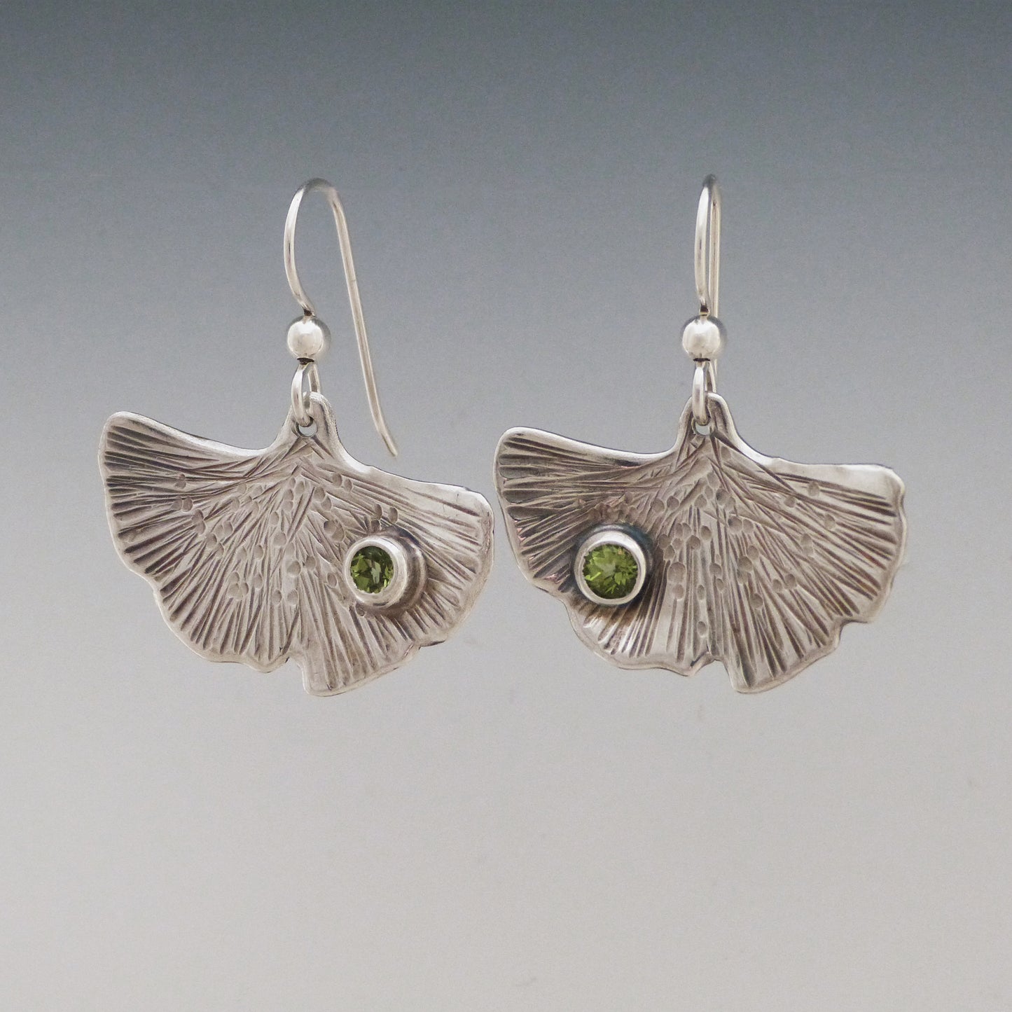 Faceted Citrine Ginkgo Earrings