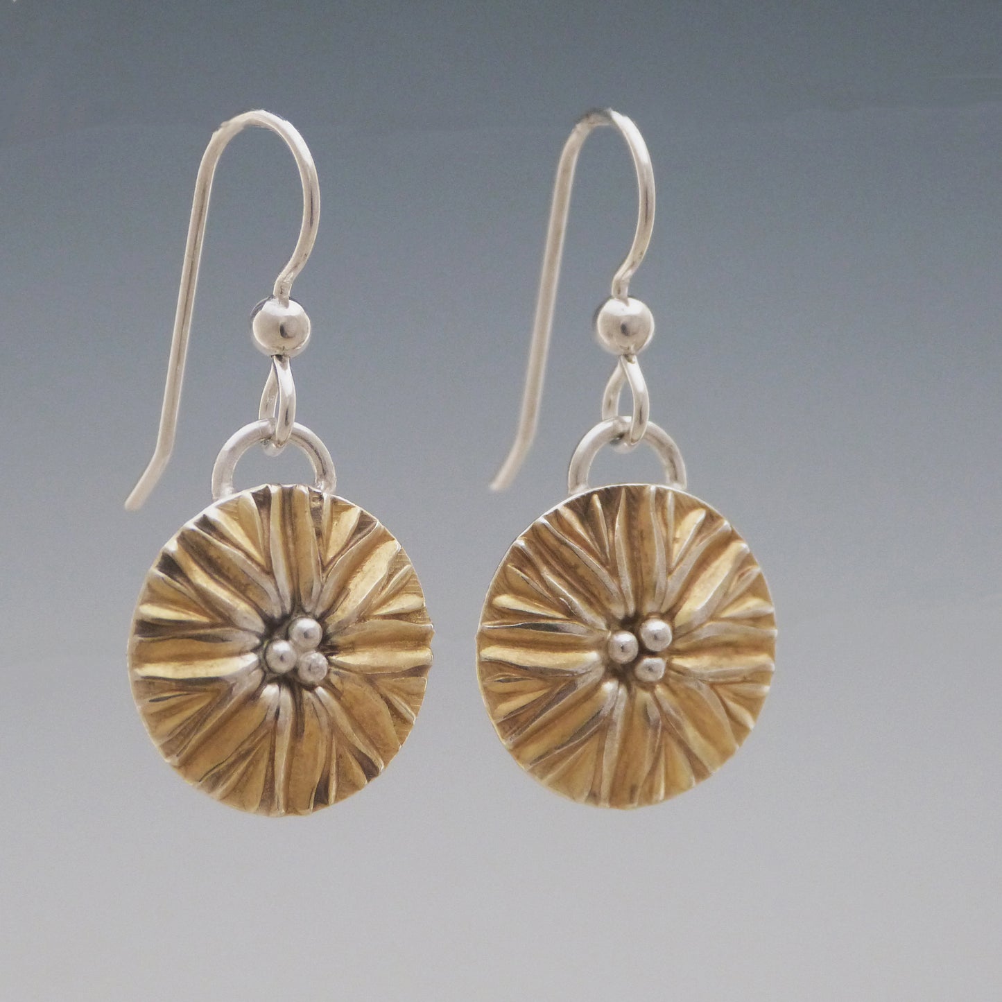 Silver & Gold Plated Daisy Earrings