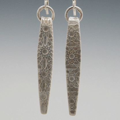 Roll Printed Textured Earrings