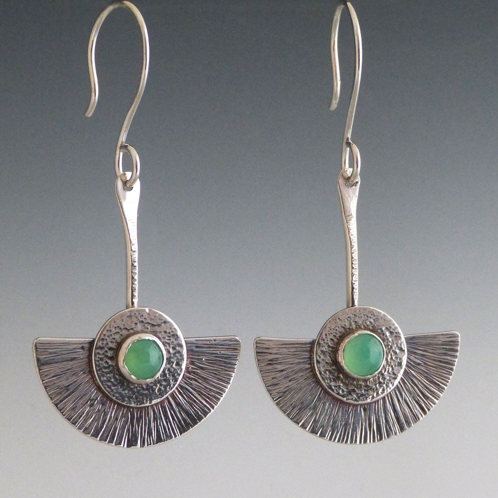 Pit and The Pendulum Earrings in Green
