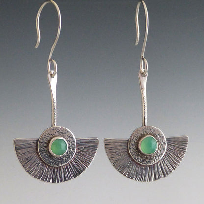 Pit and The Pendulum Earrings in Green