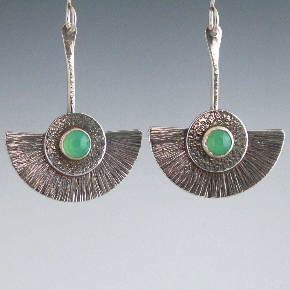 Pit and The Pendulum Earrings in Green