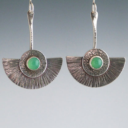Pit and The Pendulum Earrings in Green