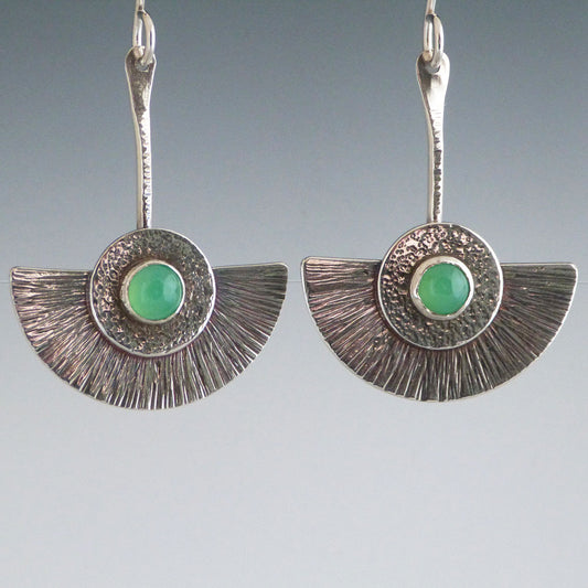 Pit and The Pendulum Earrings in Green